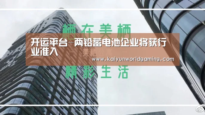 开运平台-两铅蓄电池企业将获行业准入(图2) 开运APP
